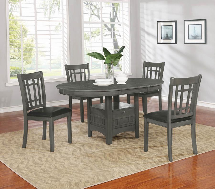 Lavon Dining Table with Storage Medium Grey_0