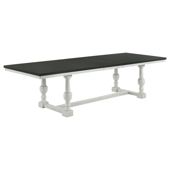 Aventine Rectangular Dining Table with Extension Leaf Charcoal and Vintage Chalk_0