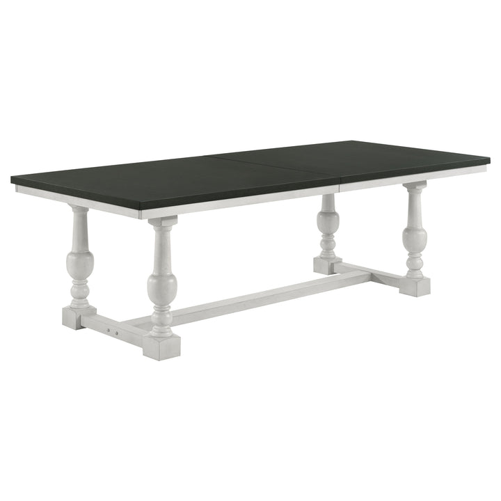 Aventine Rectangular Dining Table with Extension Leaf Charcoal and Vintage Chalk_3