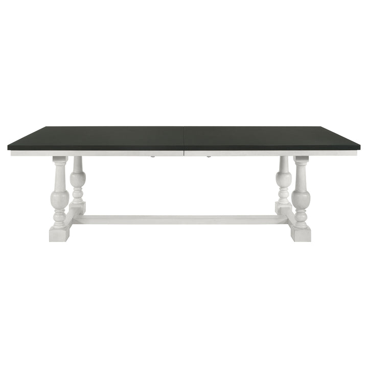 Aventine Rectangular Dining Table with Extension Leaf Charcoal and Vintage Chalk_4