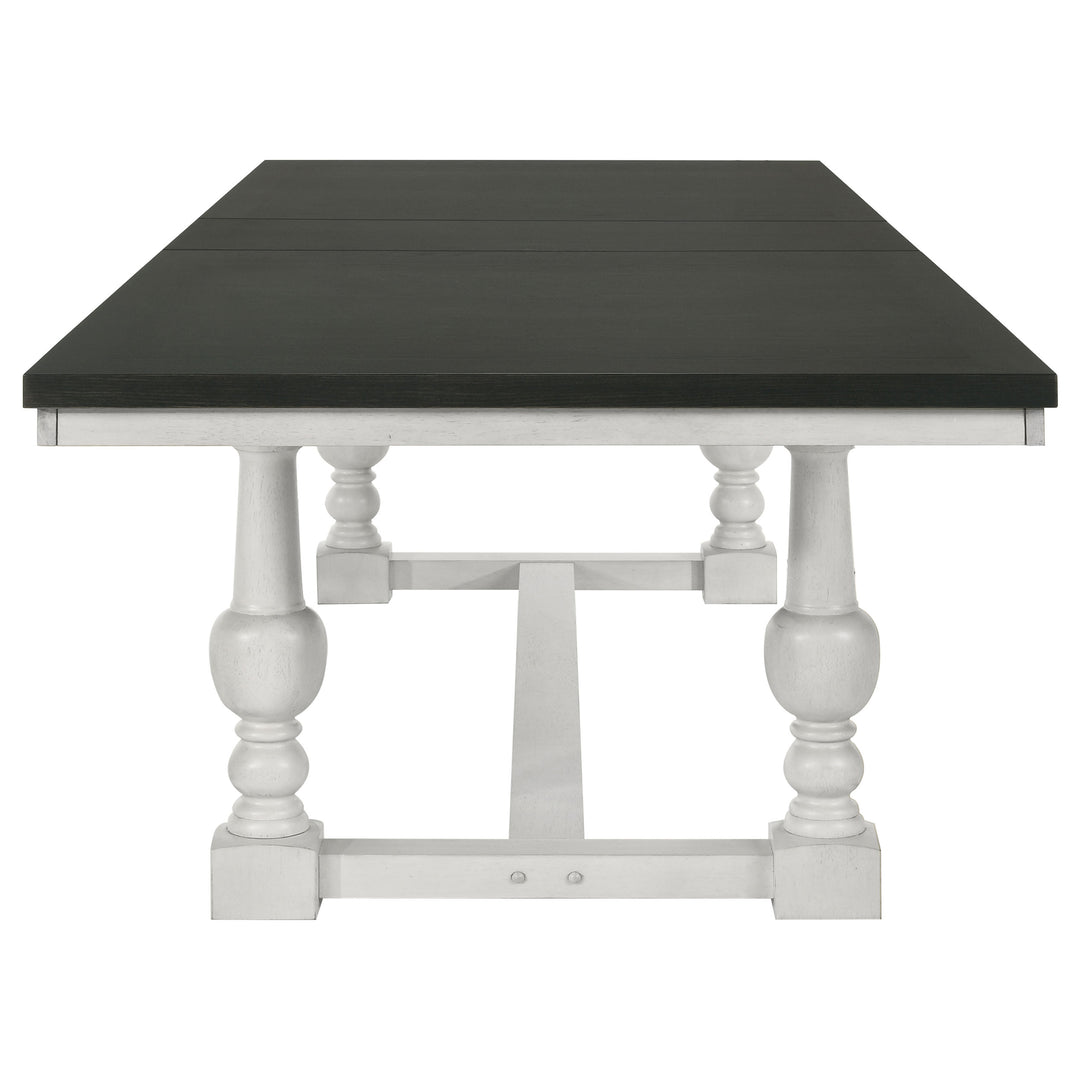 Aventine Rectangular Dining Table with Extension Leaf Charcoal and Vintage Chalk_5
