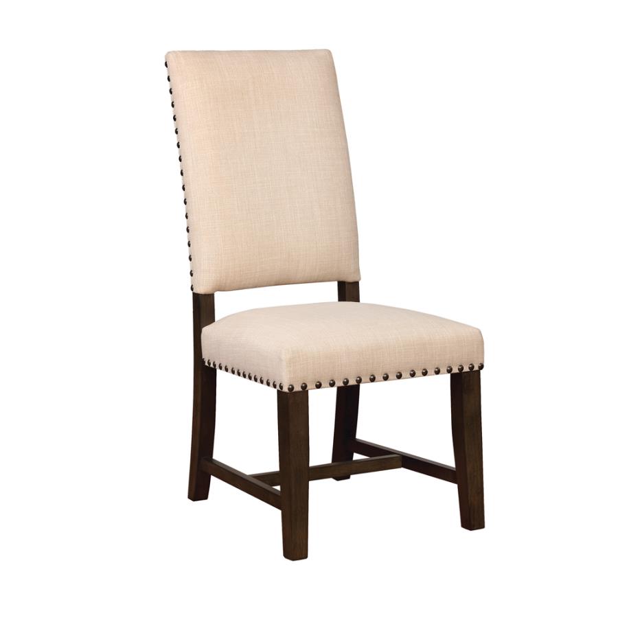 Upholstered Side Chairs Beige (Set of 2)_0