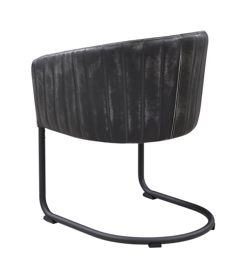 Aviano Upholstered Dining Chair Anthracite and Matte Black_2