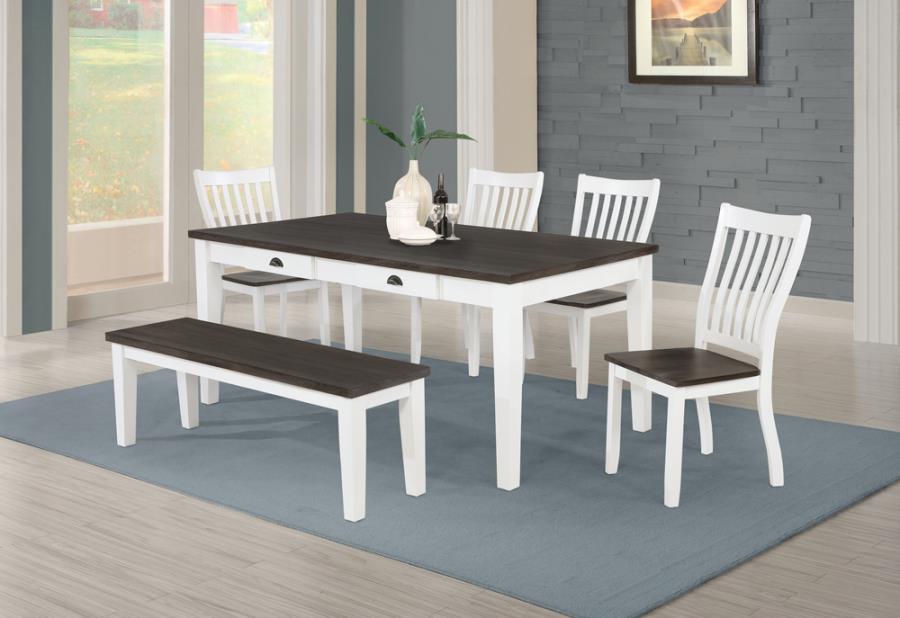 Kingman 6-piece Rectangular Dining Set Espresso and White_0