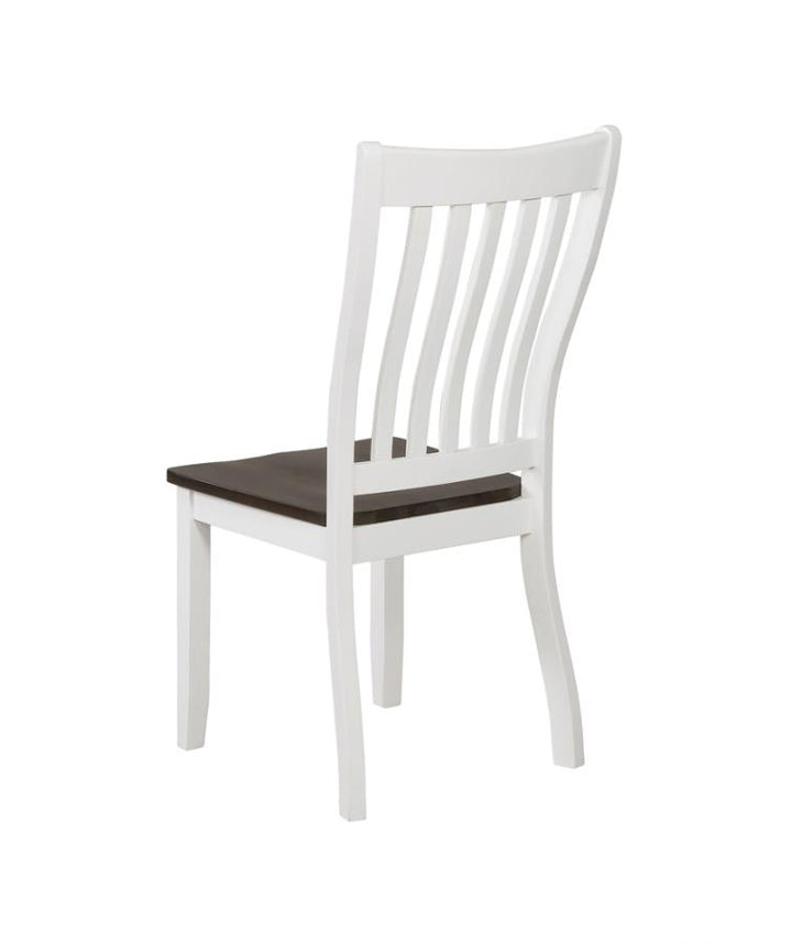 Kingman Slat Back Dining Chairs Espresso and White (Set of 2)_4