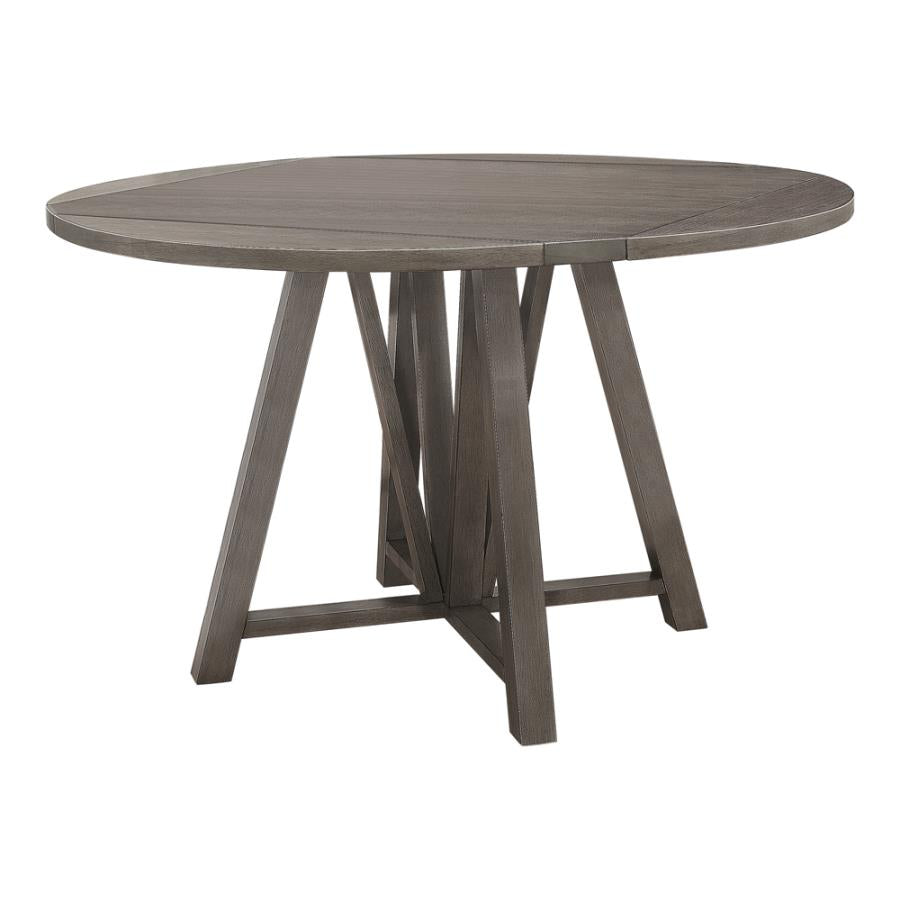 Athens Round Counter Height Table with Drop Leaf Barn Grey_1