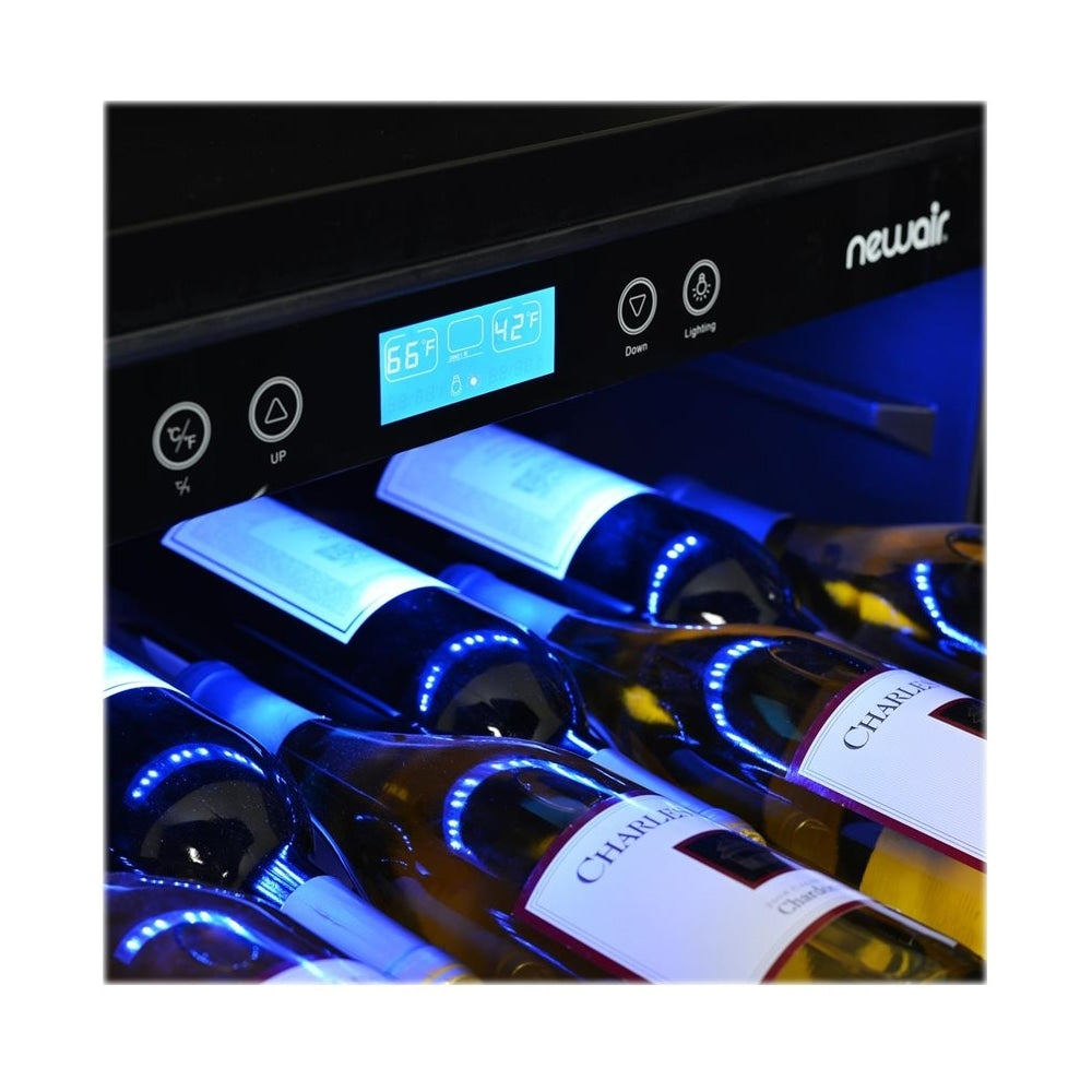 NewAir - 24" Built-In 52 Bottle Compressor Wine Fridge with Precision Digital Thermostat - Stainless steel_0