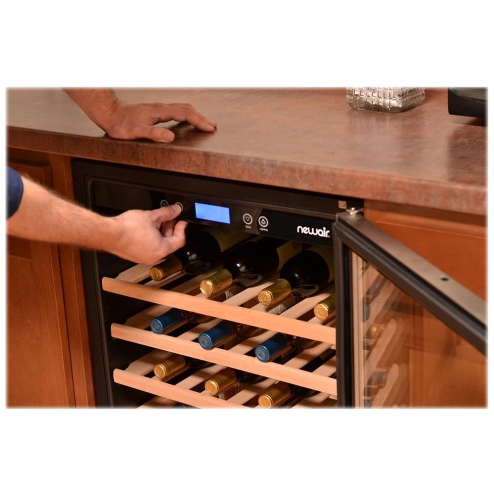 NewAir - 24" Built-In 52 Bottle Compressor Wine Fridge with Precision Digital Thermostat - Stainless steel_1