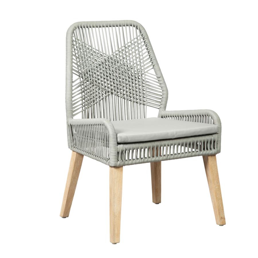 Woven Back Side Chairs Grey (Set of 2)_1