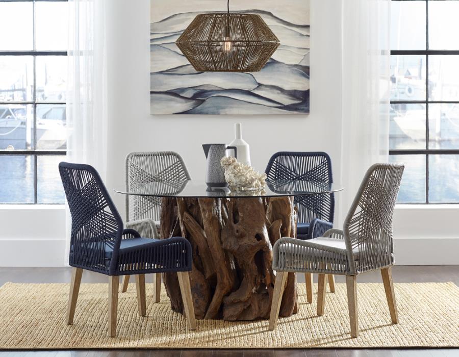 Sorrel Woven Rope Dining Chairs Dark Navy (Set of 2)_1
