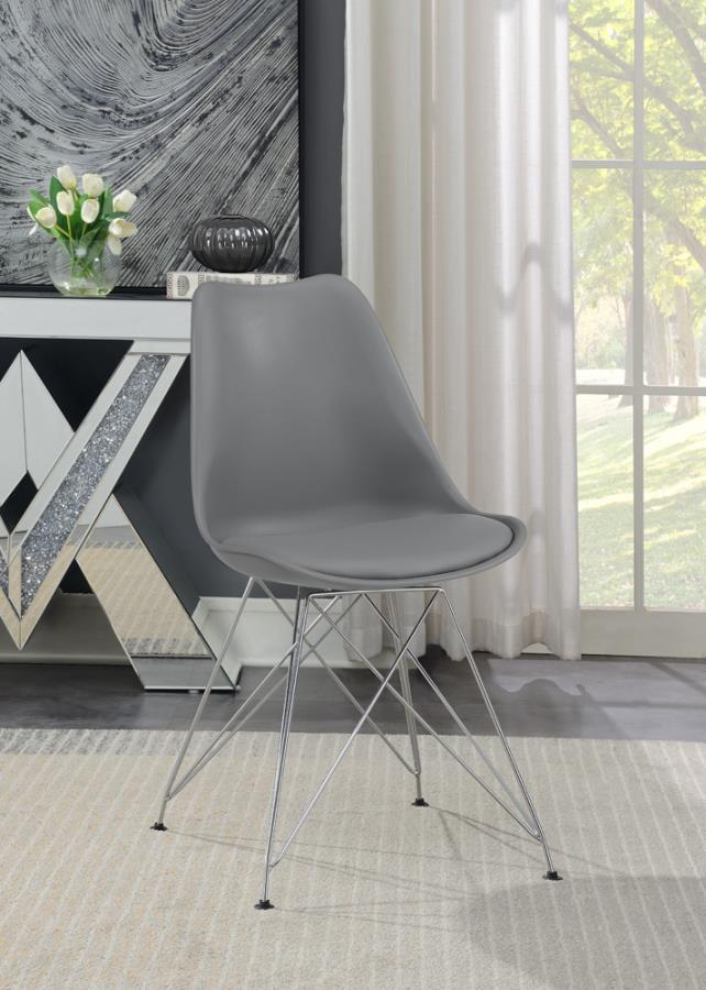 Athena Upholstered Side Chairs Grey (Set of 2)_0