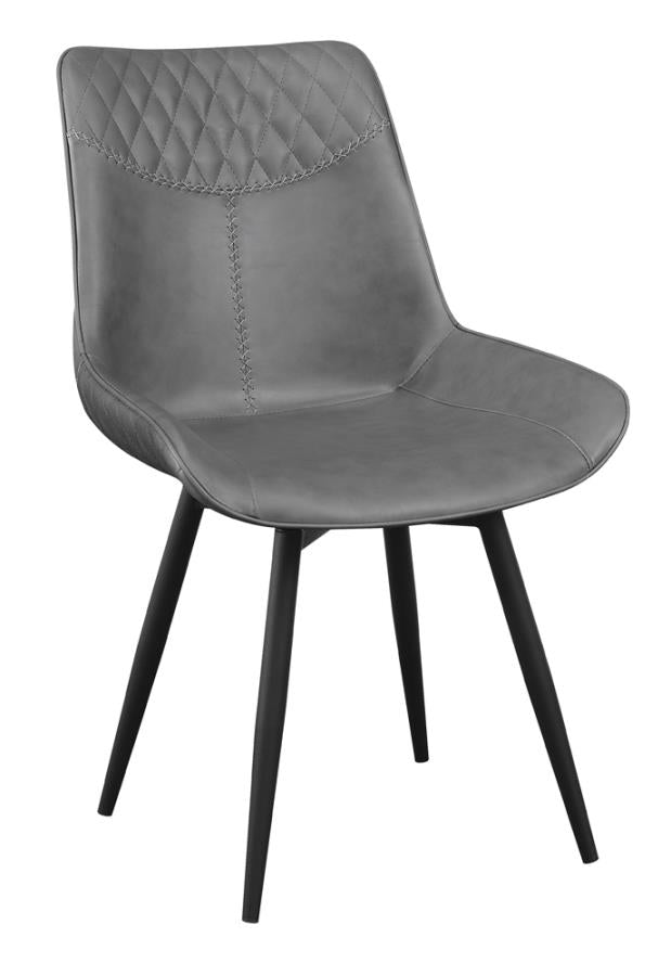 Upholstered Side Chairs Grey (Set of 2)_0