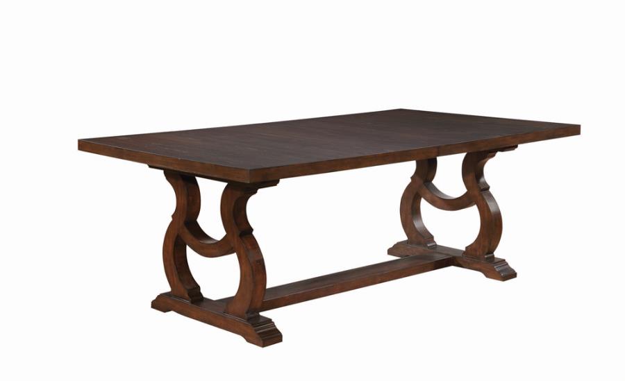 Brockway Cove Trestle Dining Table Antique Java_1