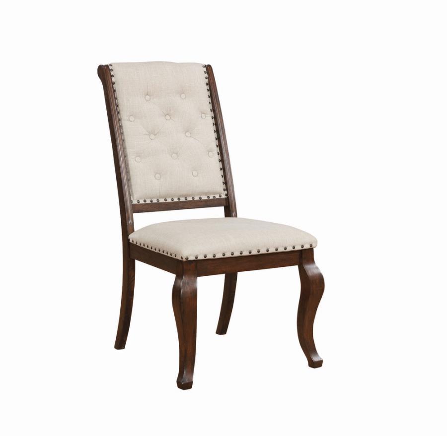Brockway Cove Tufted Dining Chairs Cream and Antique Java (Set of 2)_0