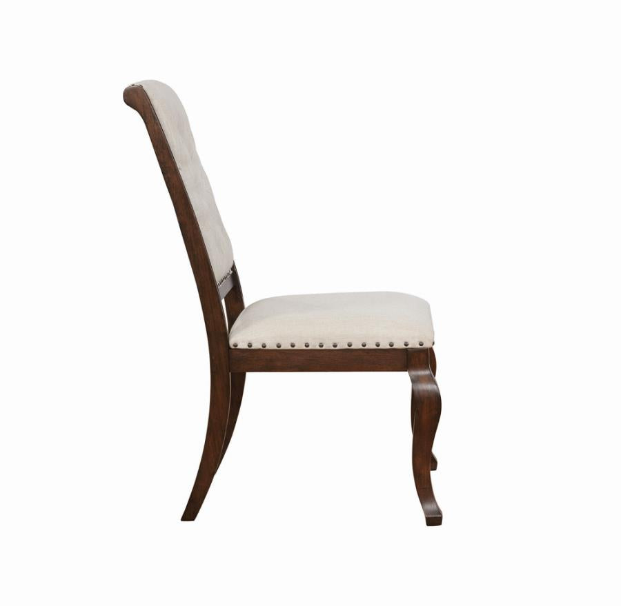 Brockway Cove Tufted Dining Chairs Cream and Antique Java (Set of 2)_3