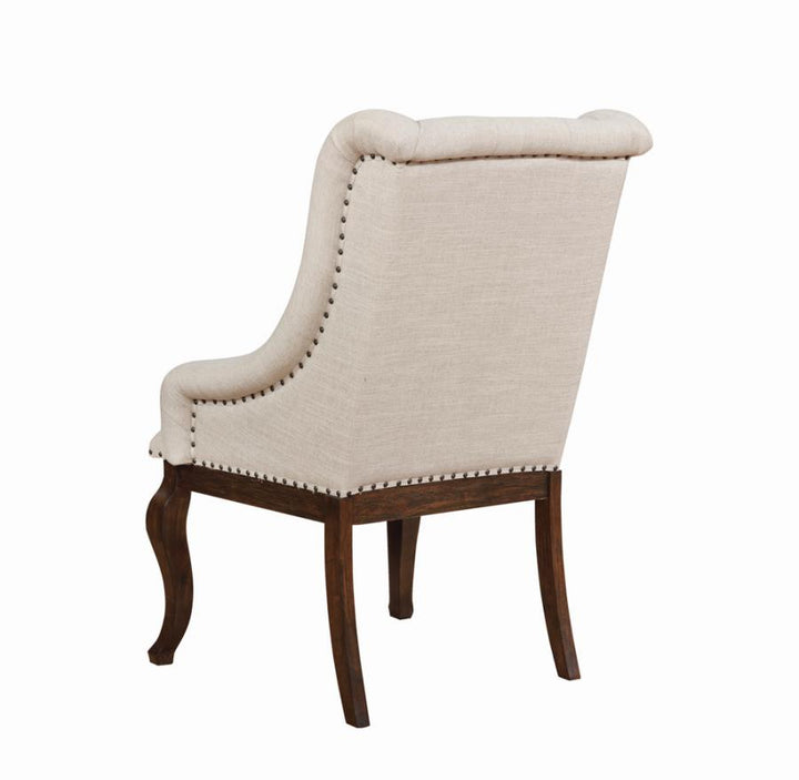 Brockway Cove Tufted Arm Chairs Cream and Antique Java (Set of 2)_3