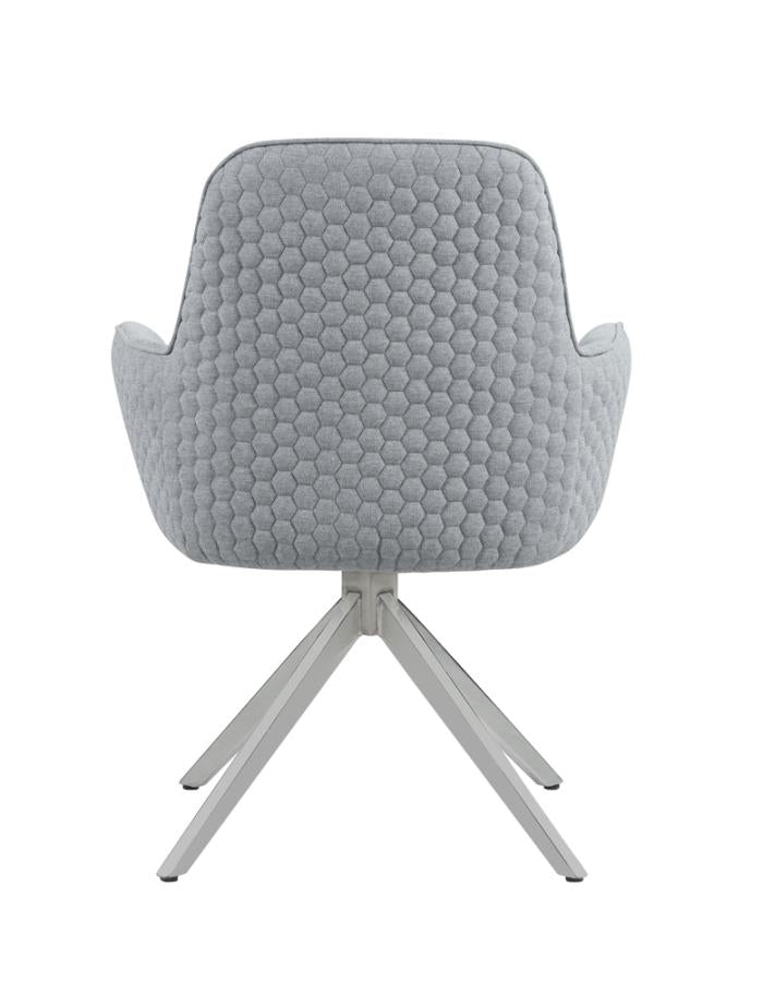 Abby Flare Arm Side Chair Light Grey and Chrome_3