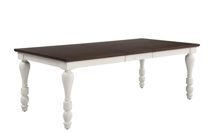 Madelyn Dining Table with Extension Leaf Dark Cocoa and Coastal White_3