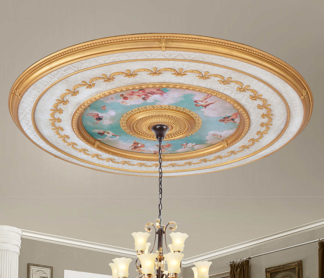 Sistine Chapel Classical Grand Ceiling Medallion 98.5 Inch Diameter_0