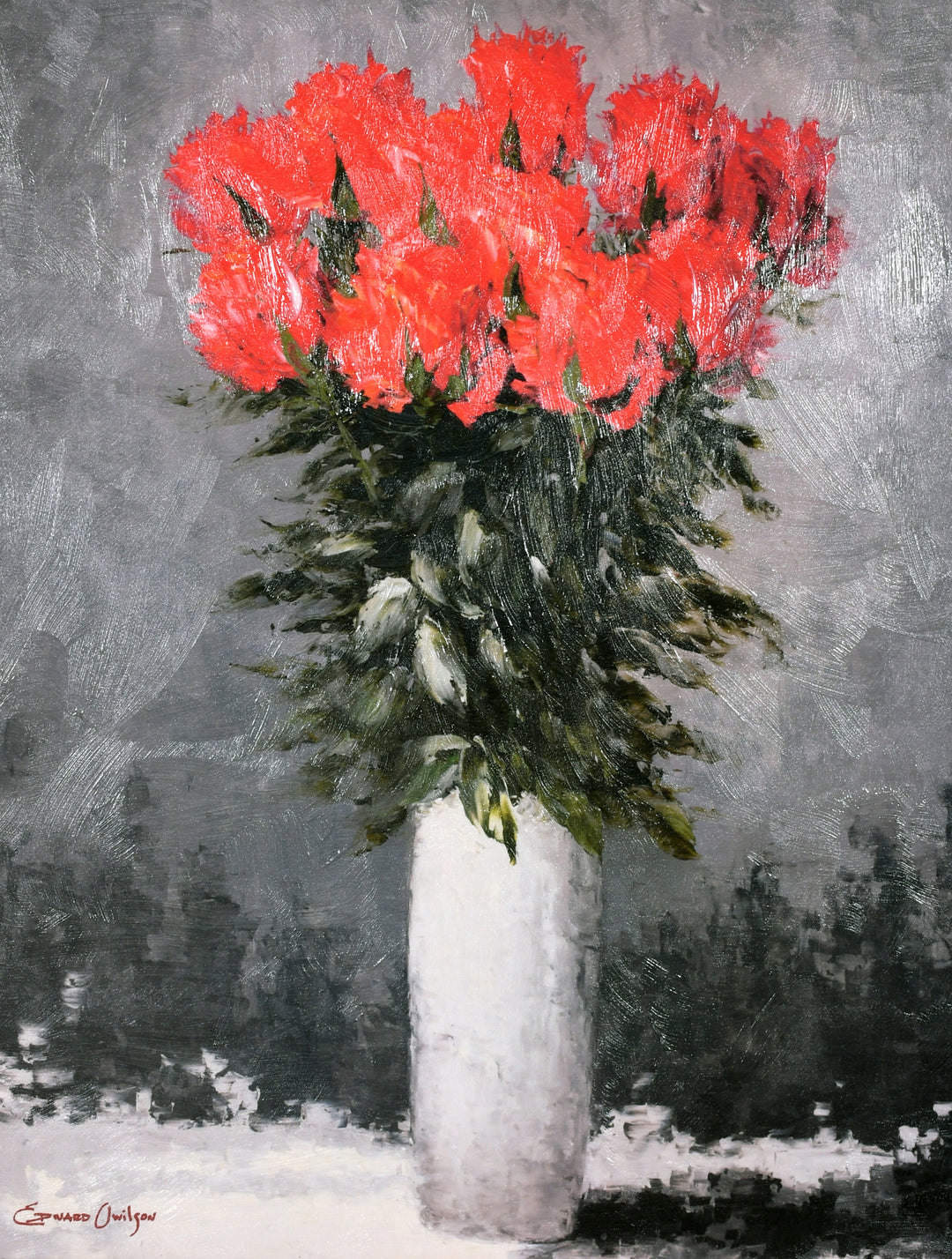 Red Flower Vase Gallery Wrap 12_0
