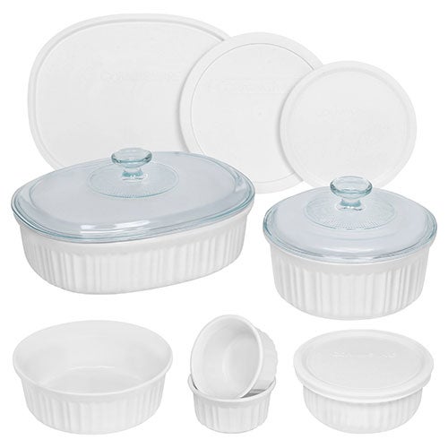 French White 12pc Round & Oval Baking Set_0