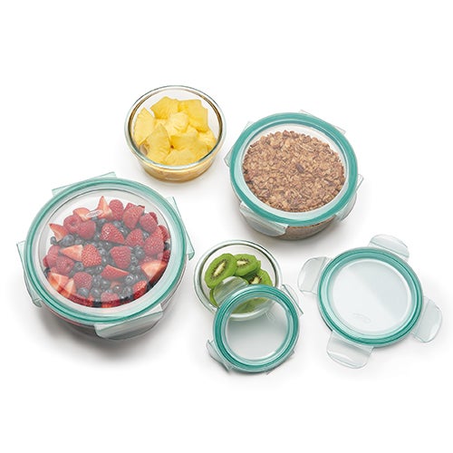 Good Grips 8pc SNAP Glass Round Container Set_0