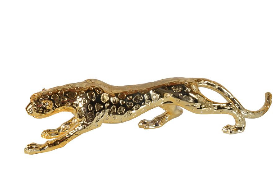 Standing Gilt Leopard Large 31 Inches Long_0