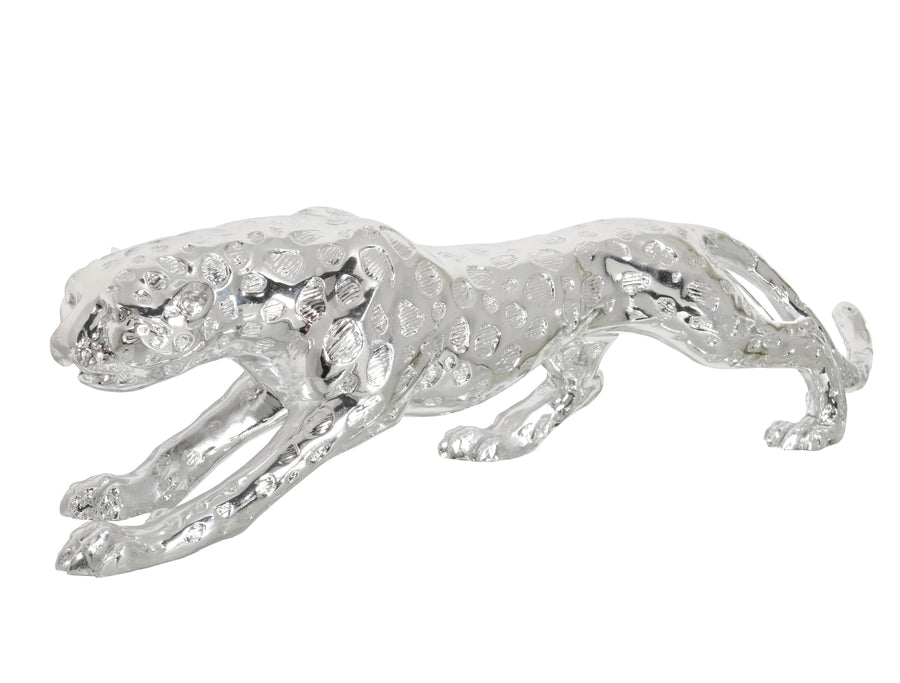 Standing Silver Leopard Large 31 Inches Long_0