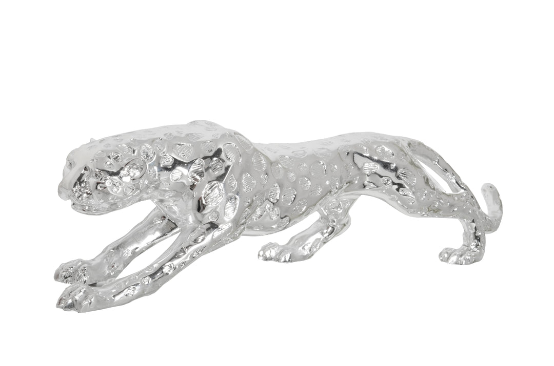 Standing Silver Leopard 22 Inches Long_0