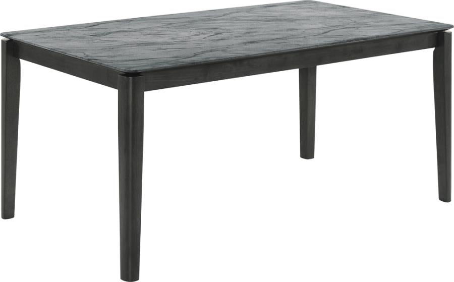 Stevie Rectangular Dining Table with Faux Marble Top_1
