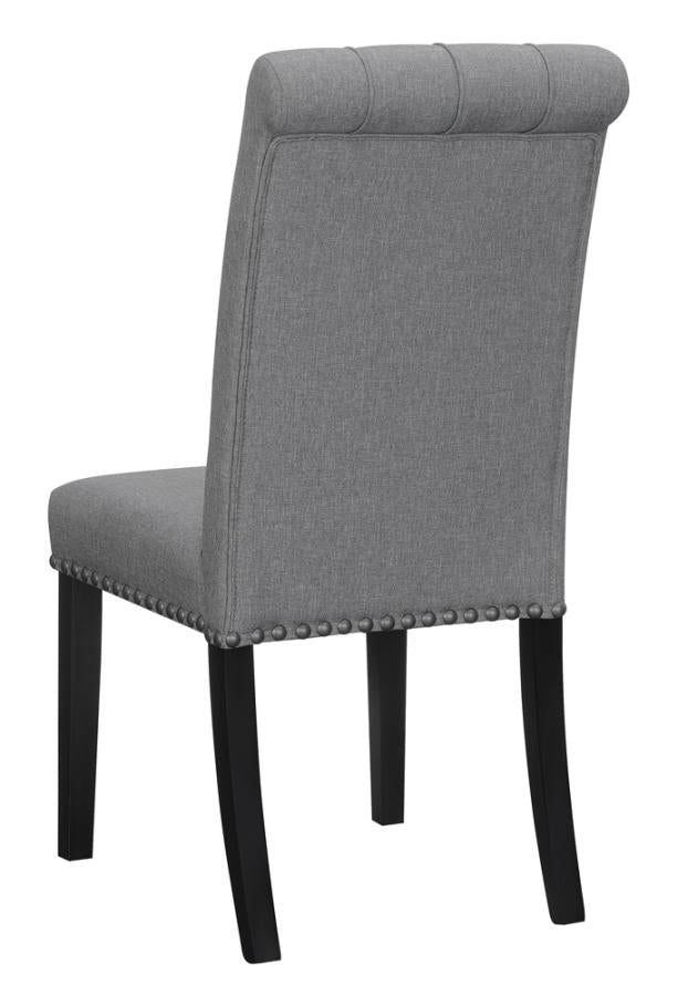 Upholstered Tufted Side Chairs with Nailhead Trim (Set of 2)_3