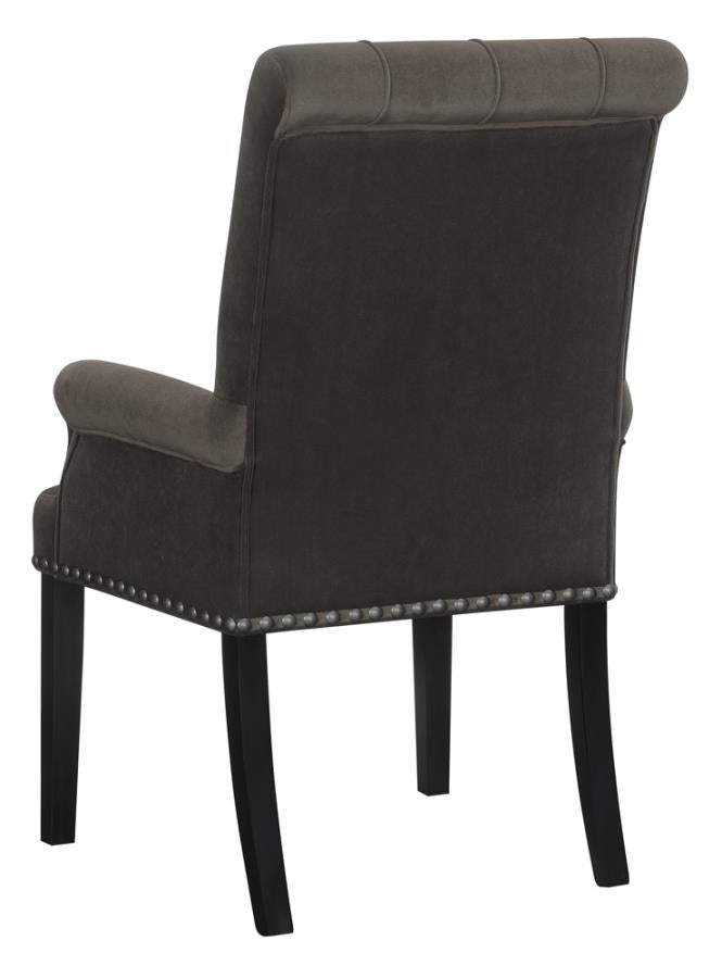 Upholstered Tufted Arm Chair with Nailhead Trim_3
