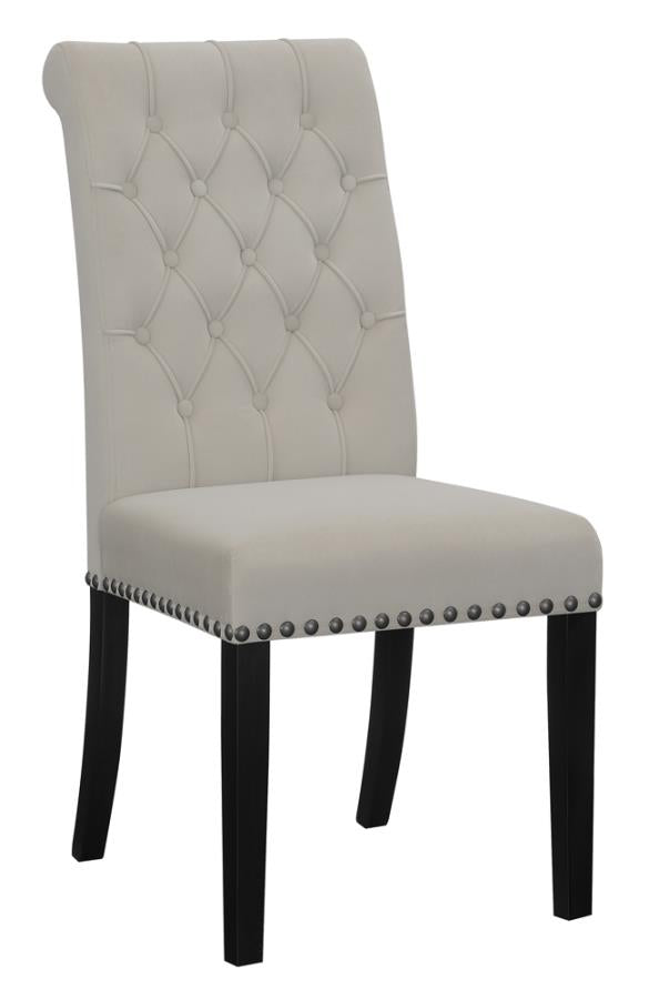 Upholstered Tufted Side Chairs with Nailhead Trim (Set of 2)_0