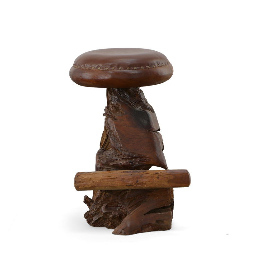 Old Growth Teak Root Counter Stool_0