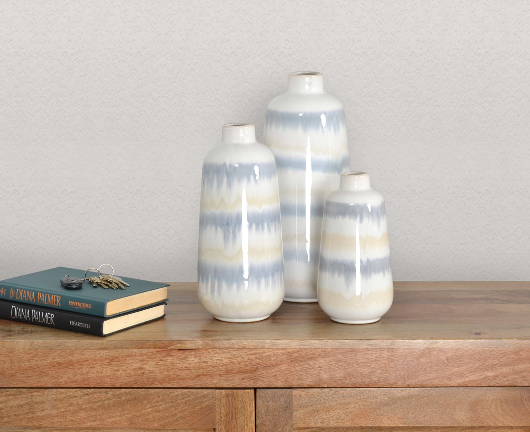 Gray Sand Vase Set of 3_0