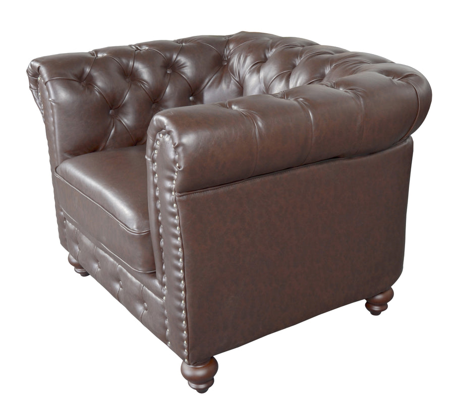 Classic Chesterfield Chair Brown_0