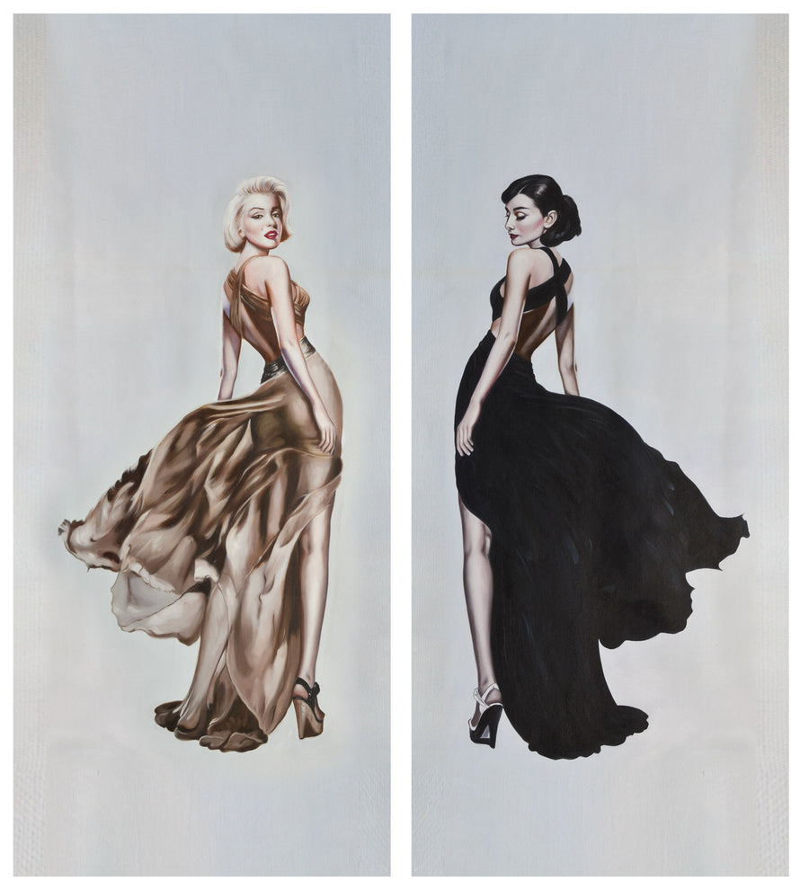 Marilyn And Audrey 24X60_0