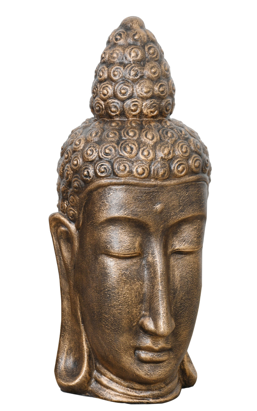 Long Buddha Head Large Glossy Gold Black_0
