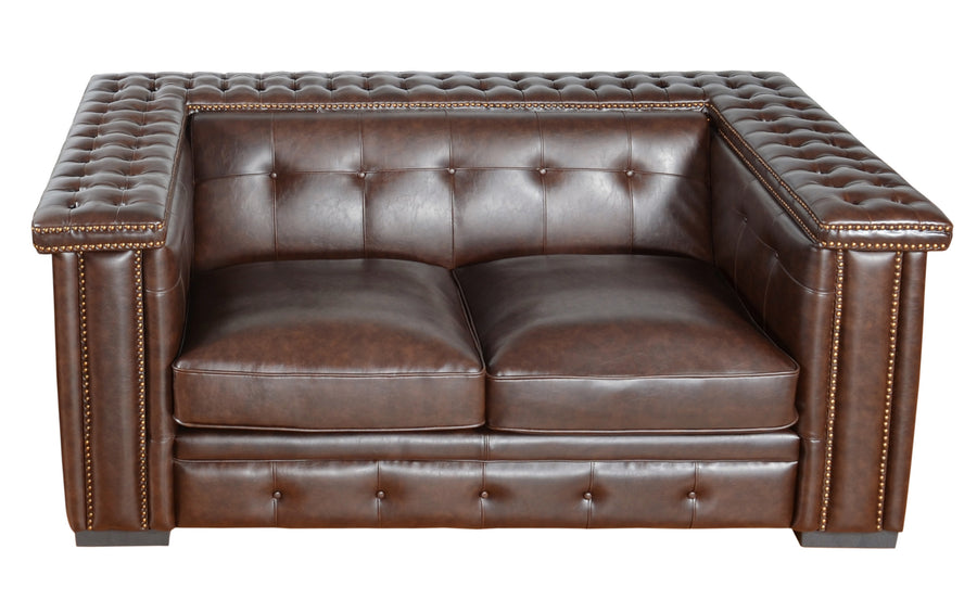 Micro Leather Bench Loveseat_0