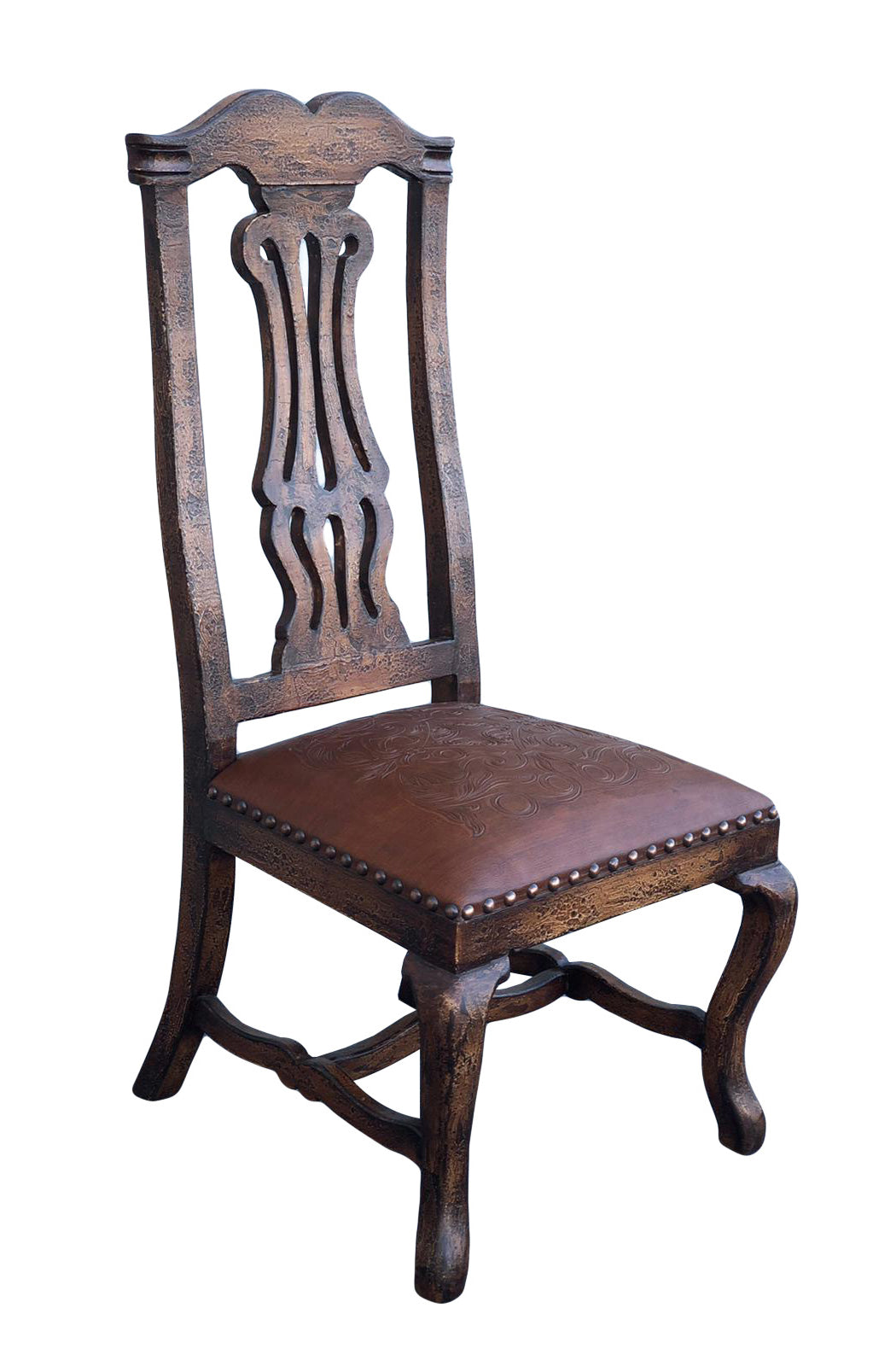 Juliana Carved Leather Side Chair_0