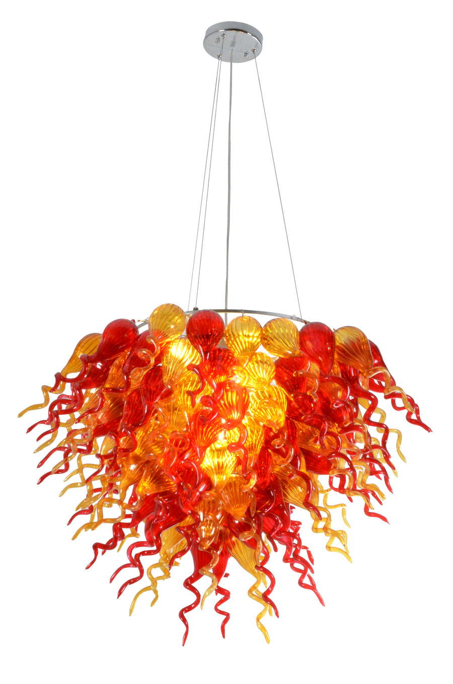 Amber and Red Grand Burst Chandelier_0