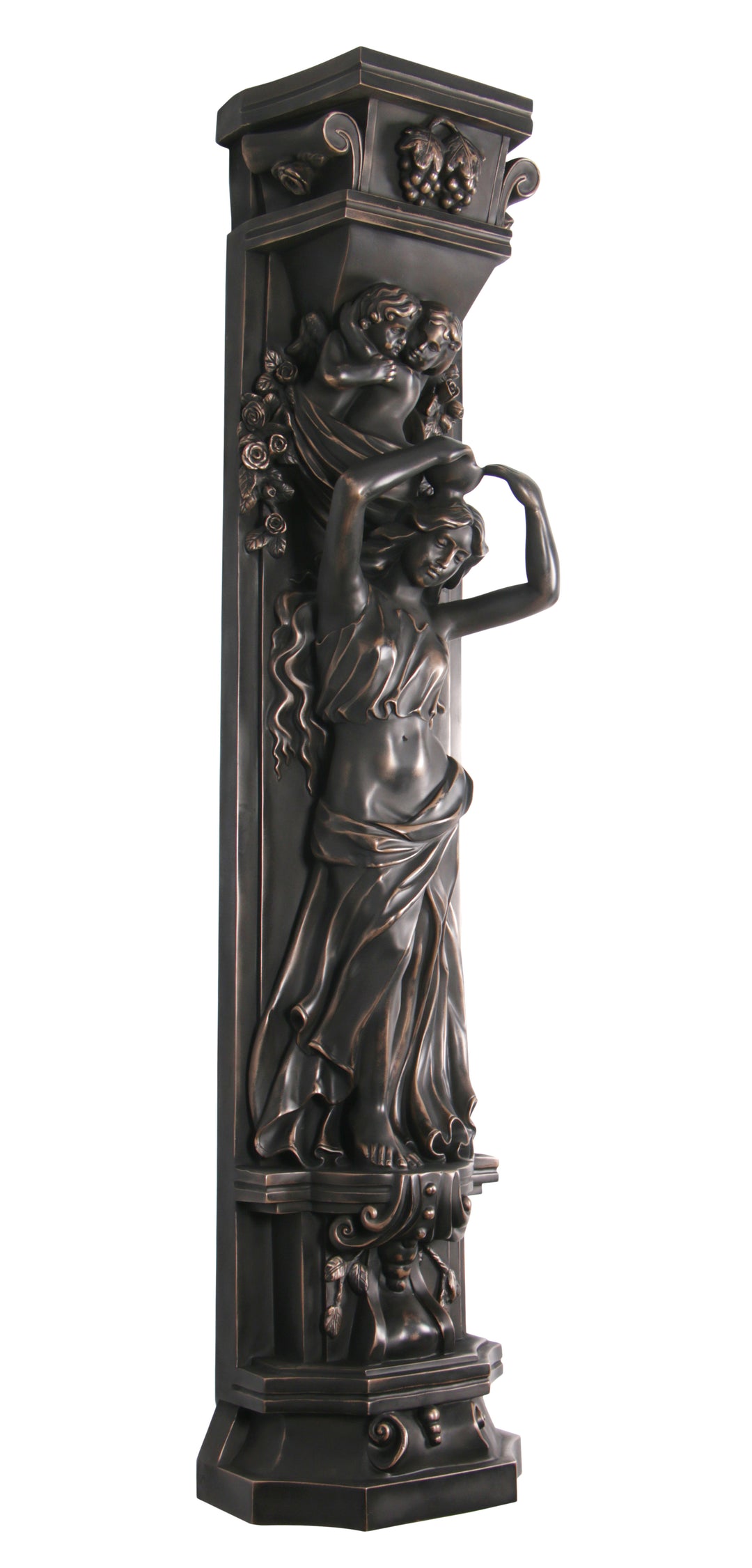 Imperial Bronze Lady Pilaster Bowl_0
