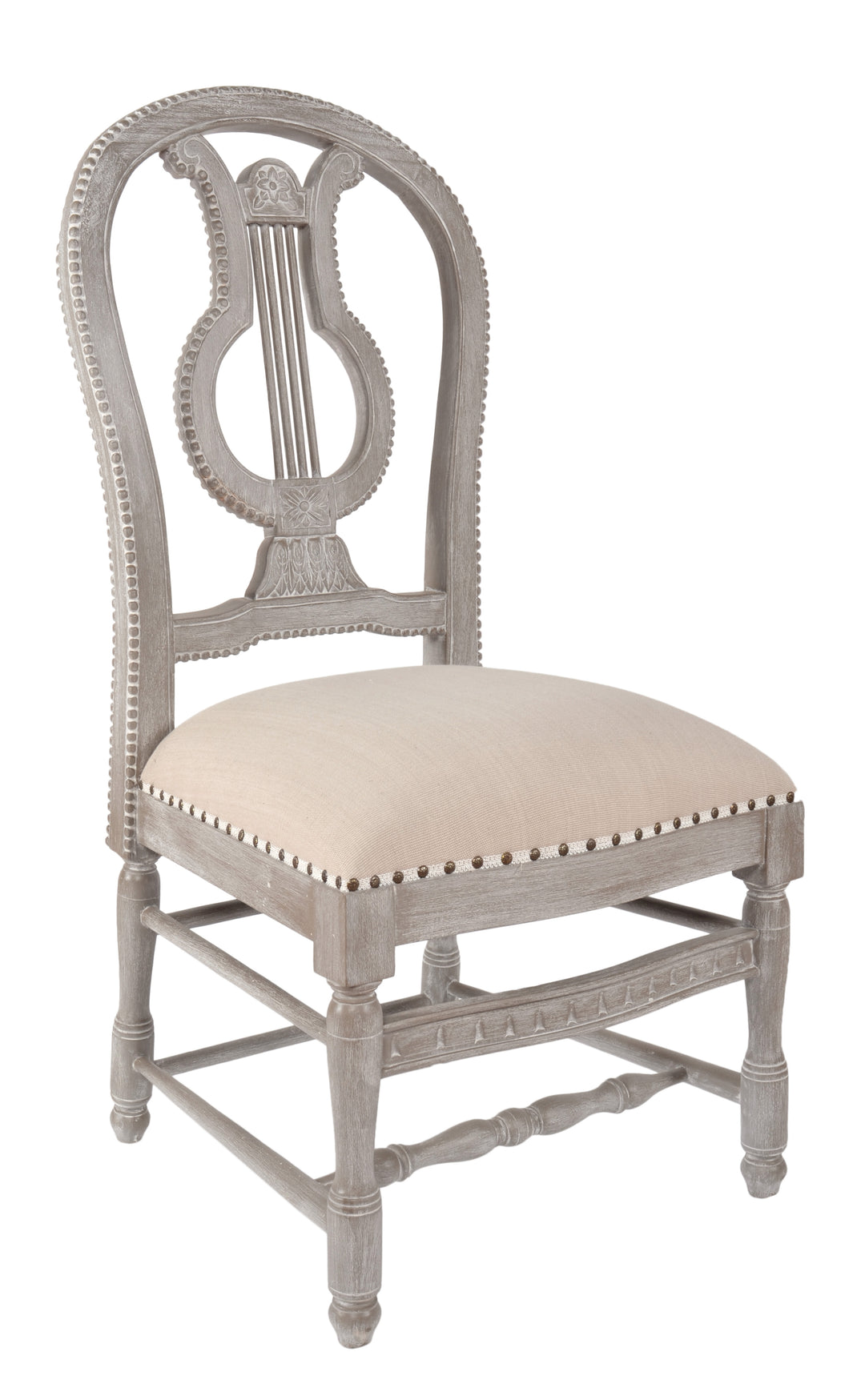 Mystique Gray Lyre Side Chair_0