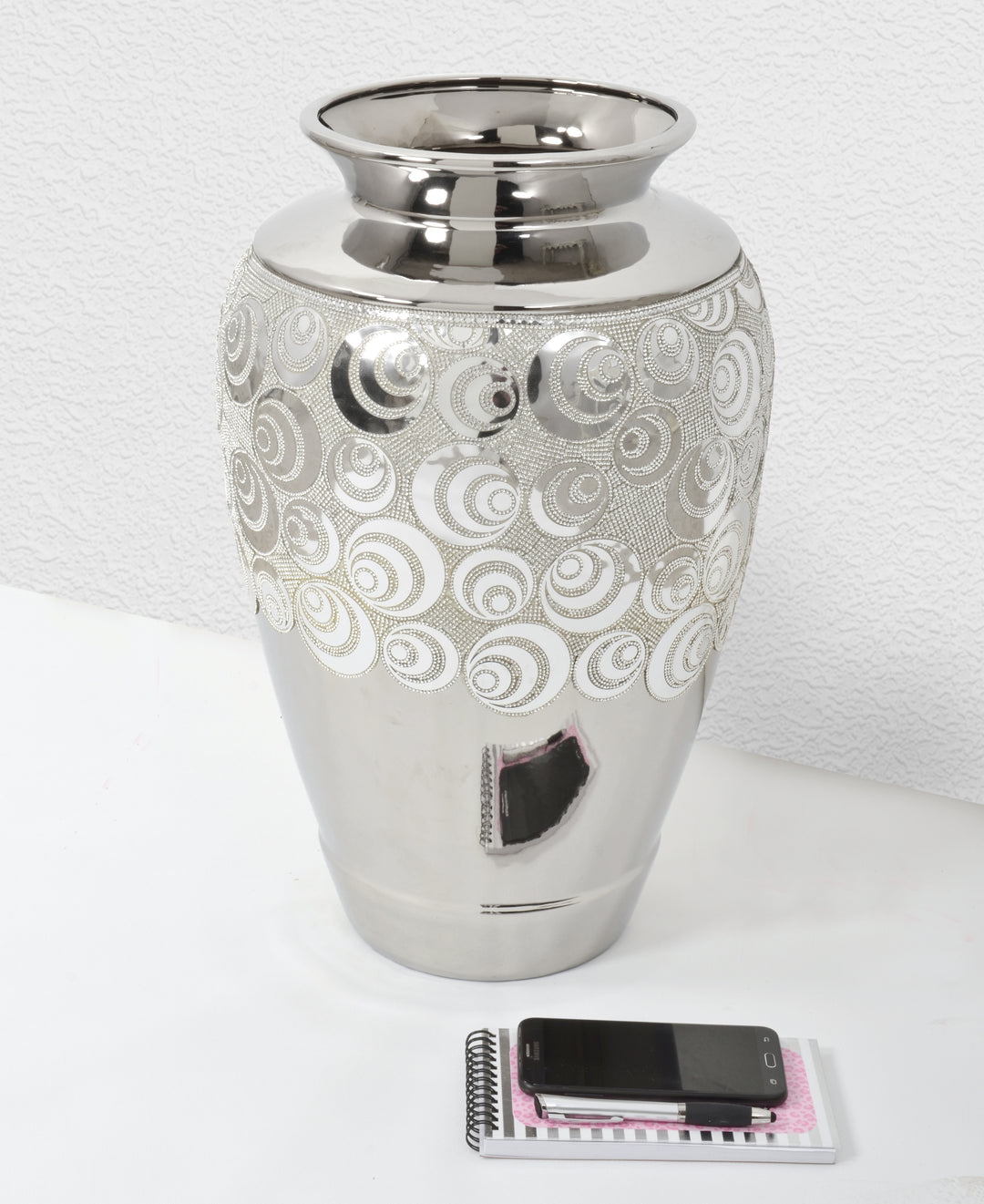 Silver Eclipse Vase 21 Tall_0