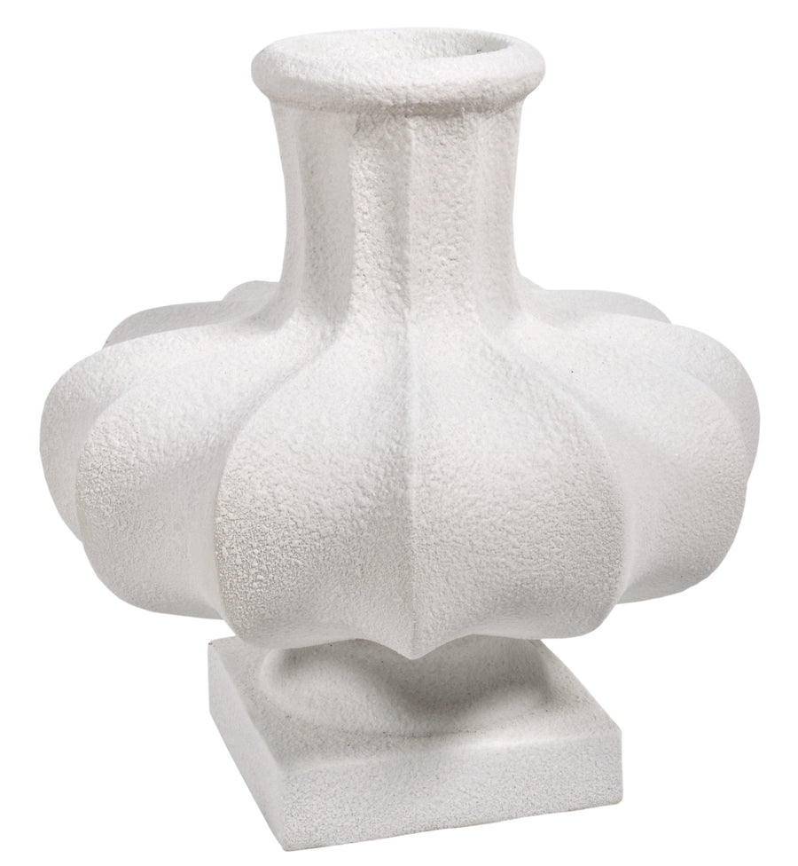 Mycena Wide Urn White 22 Inches Tall_0