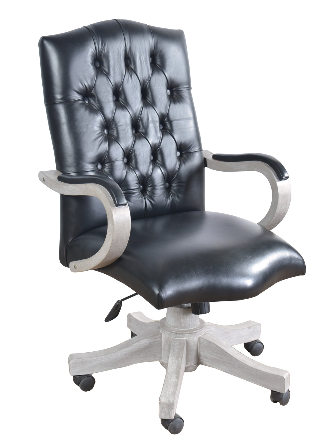 Mystique Gray Office Leather Chair_0