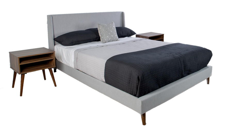 Gray Maddison King Bed with Two Nightstands_0
