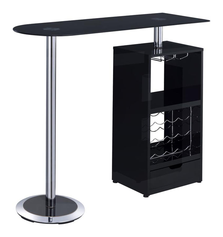 1-drawer Bar Table Glossy Black_5