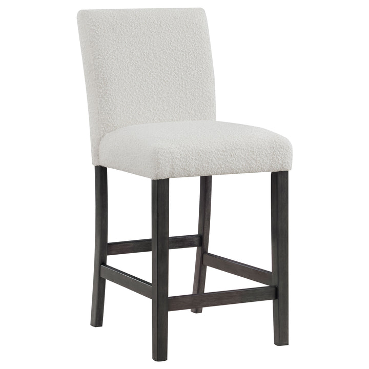 Alba Boucle Upholstered Counter Height Dining Chair White and Charcoal Grey (Set of 2)_2