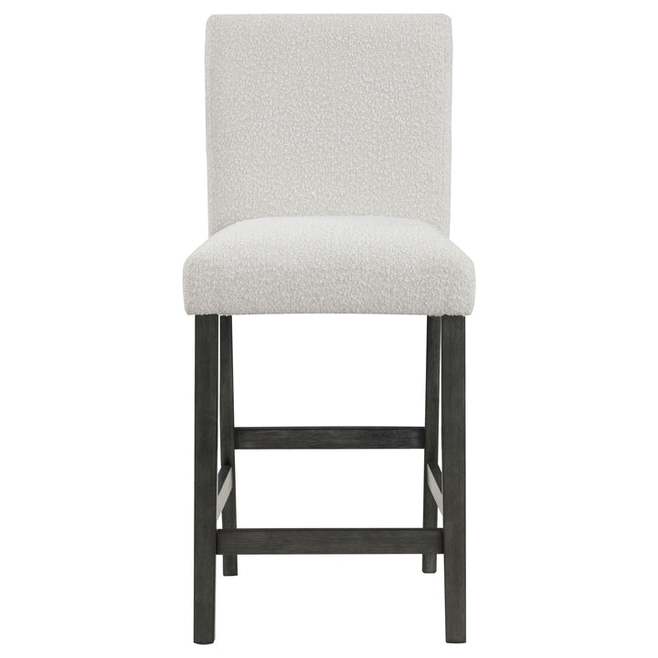 Alba Boucle Upholstered Counter Height Dining Chair White and Charcoal Grey (Set of 2)_3